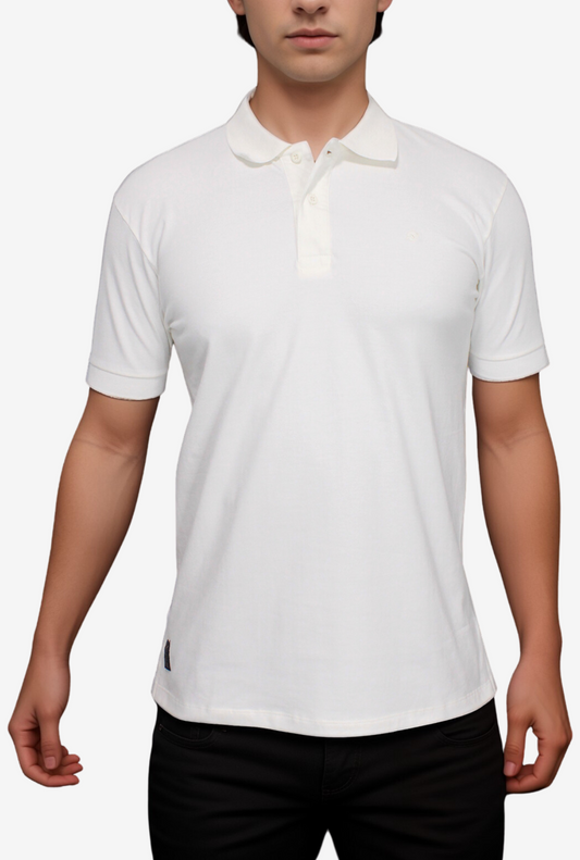 Camiseta Tipo Polo Marfil Para Hombre DMCPB08