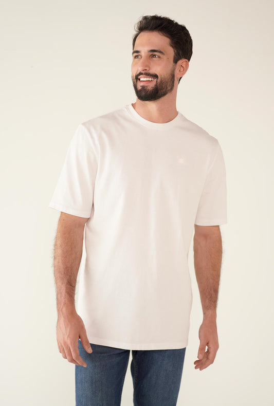 Camiseta Oversize Blanca Para Hombre DMTSBOV01