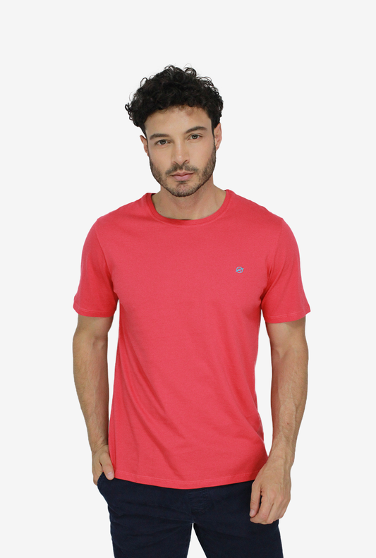 Camiseta Básica Coral Para Hombre TSB01