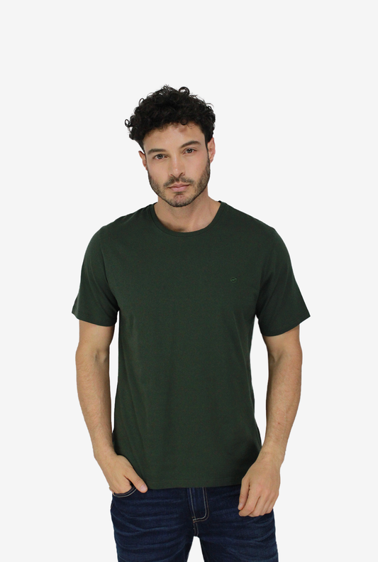Camiseta Básica Verde Para Hombre TSB01