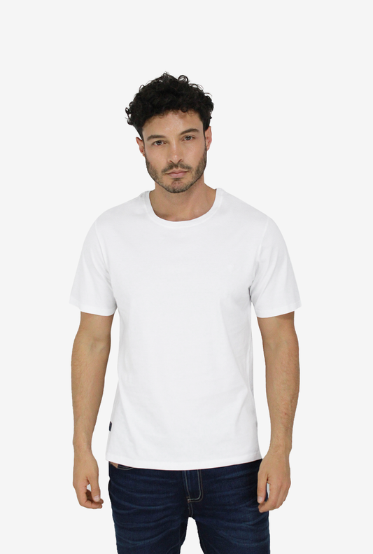 Camiseta Básica Blanca Para Hombre TSB01
