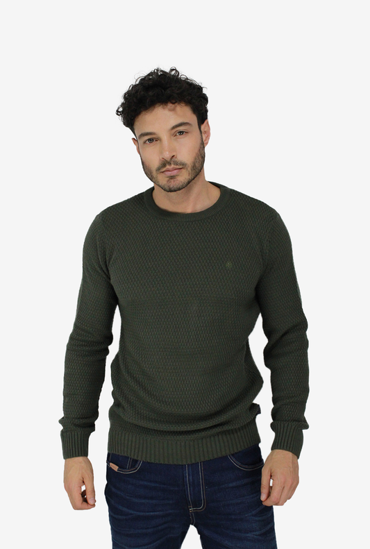 Sweater Verde Militar Para Hombre DMST09
